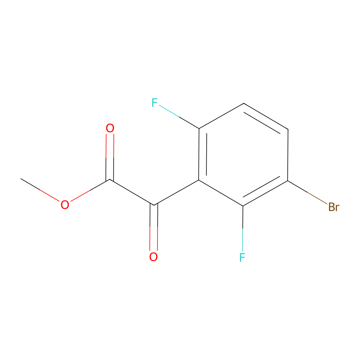 Methyl 3-bromo-2,6-difluoro-alpha-oxobenZeneacetate molecular structure, CAS 2282087-54-9