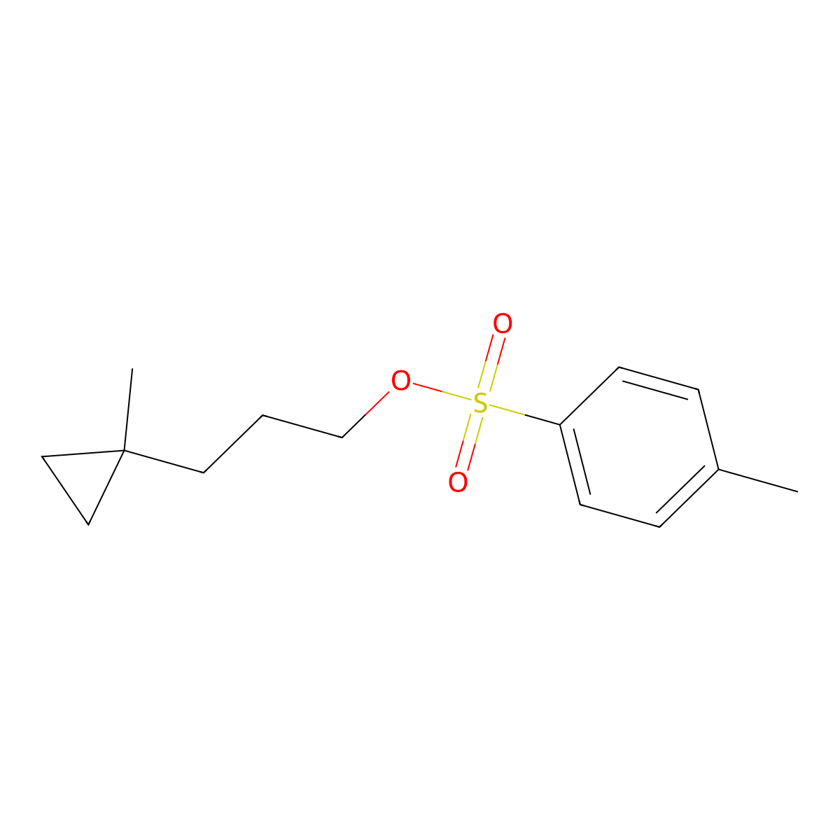 3-(1-Methylcyclopropyl)propyl 4-methylbenzene-1-sulfonate molecular structure, CAS 2282091-04-5