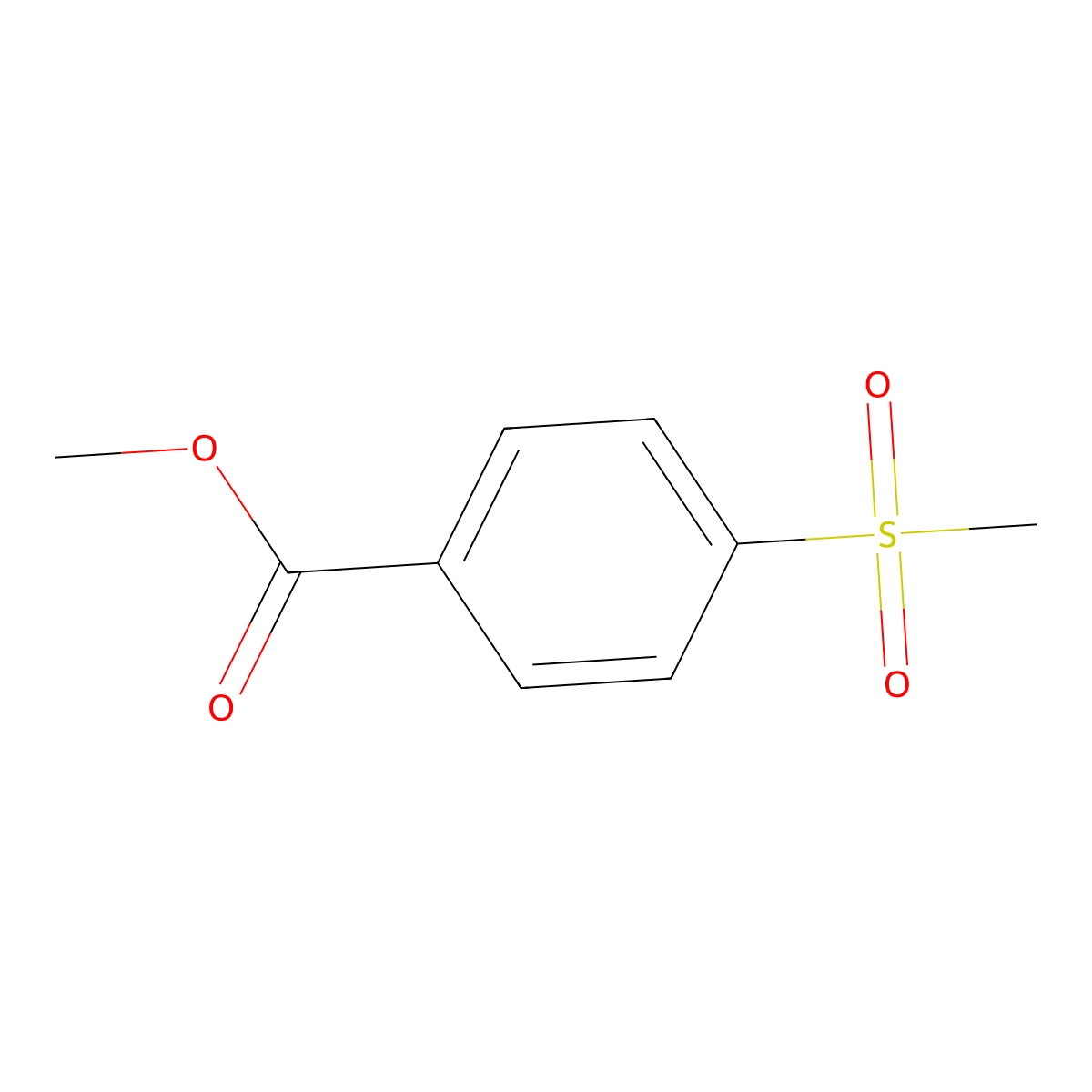 Methyl 4-(methylsulfonyl)benzoate molecular structure, CAS 22821-70-1