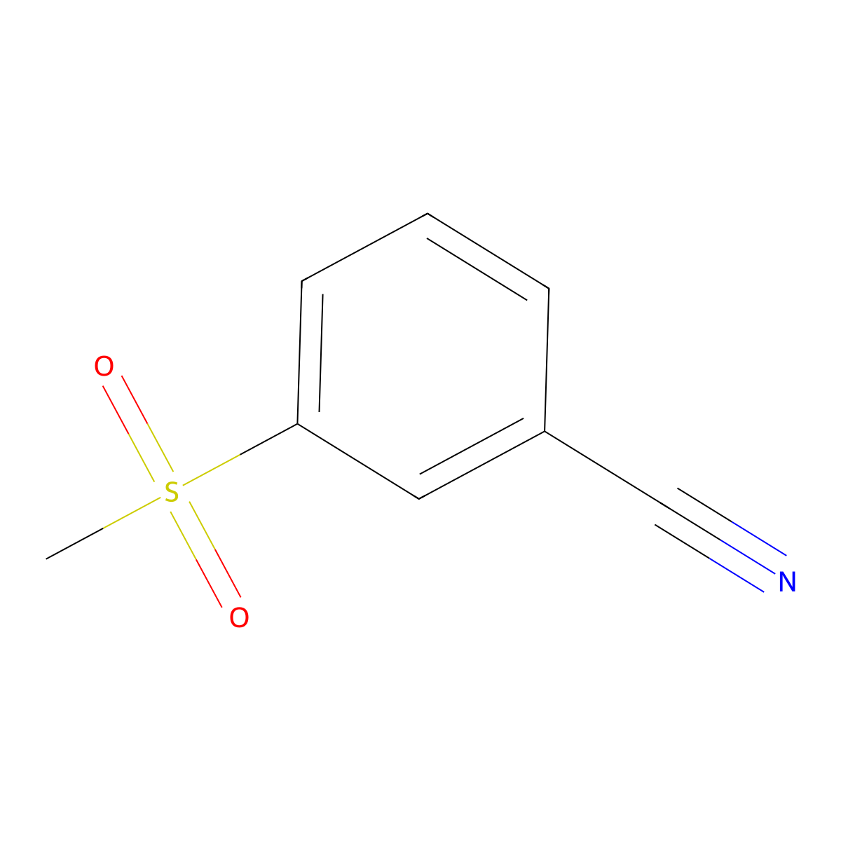 3-(Methylsulfonyl)benzonitrile molecular structure, CAS 22821-75-6