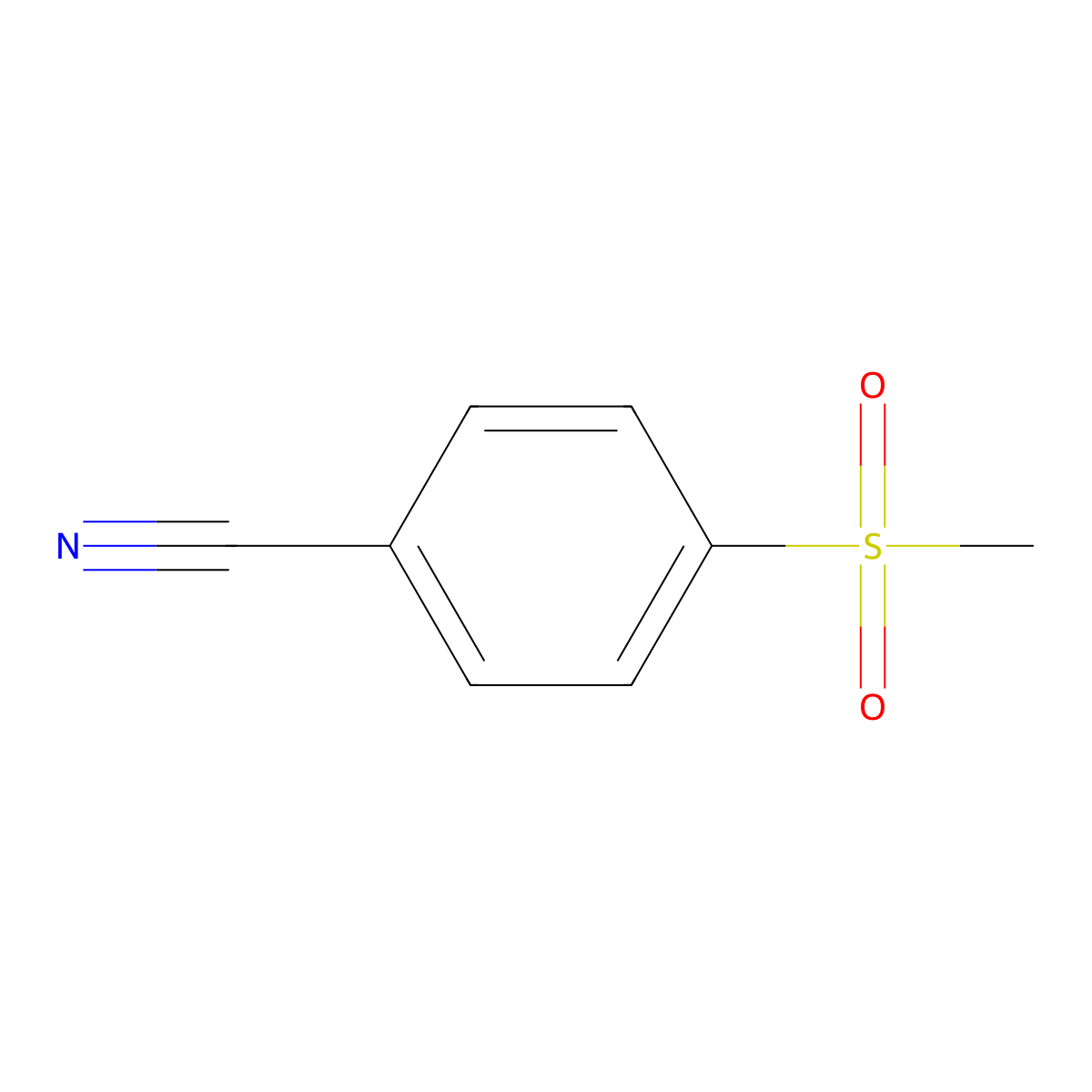 4-(Methylsulfonyl)benzonitrile molecular structure, CAS 22821-76-7