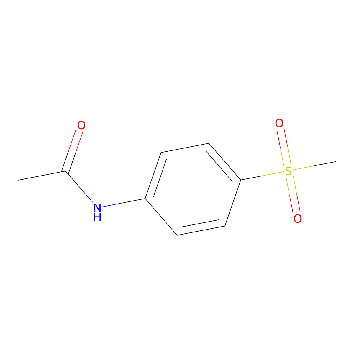 4'-(Methylsulfonyl)acetanilide molecular structure, CAS 22821-80-3