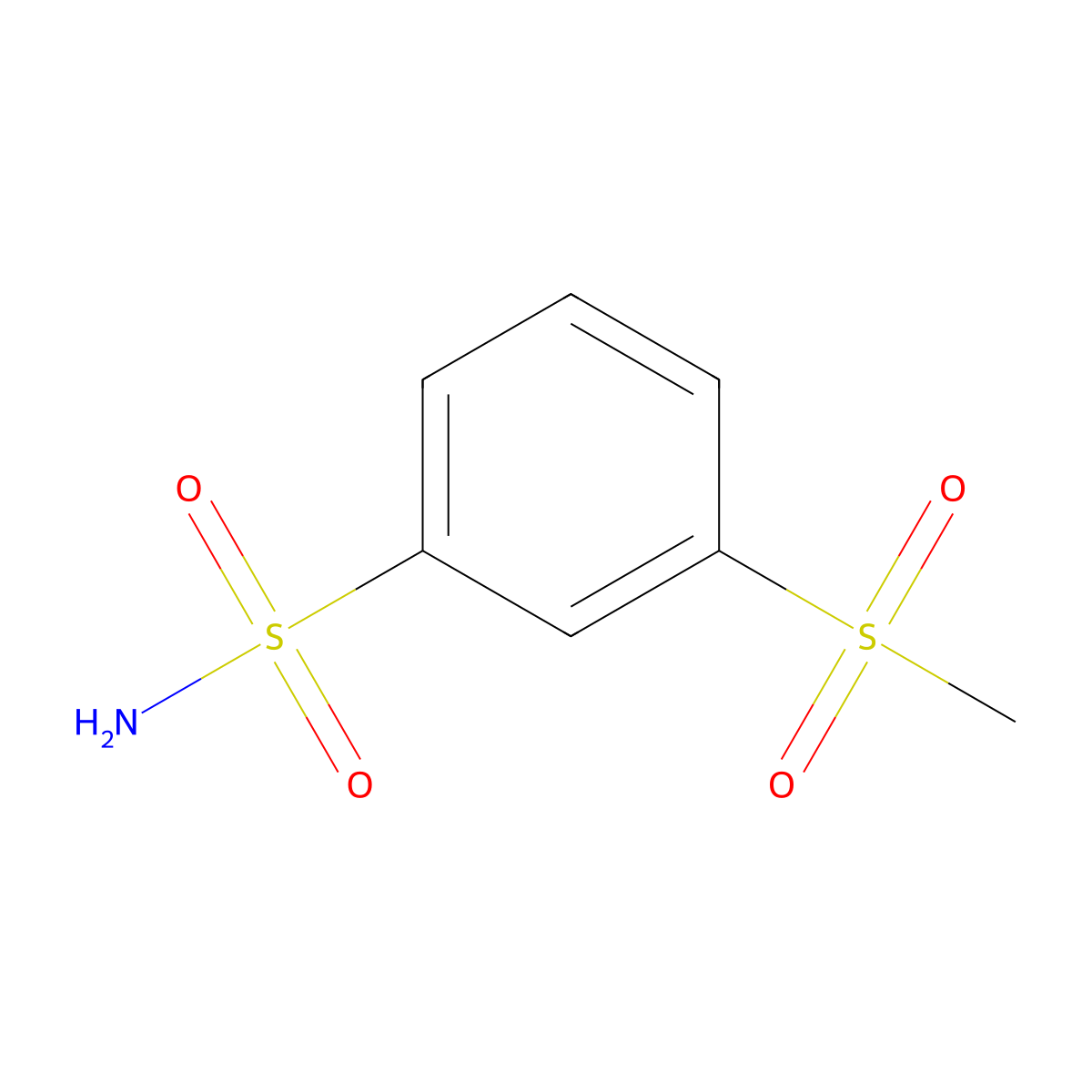3-(Methylsulfonyl)benzenesulfonamide molecular structure, CAS 22821-83-6