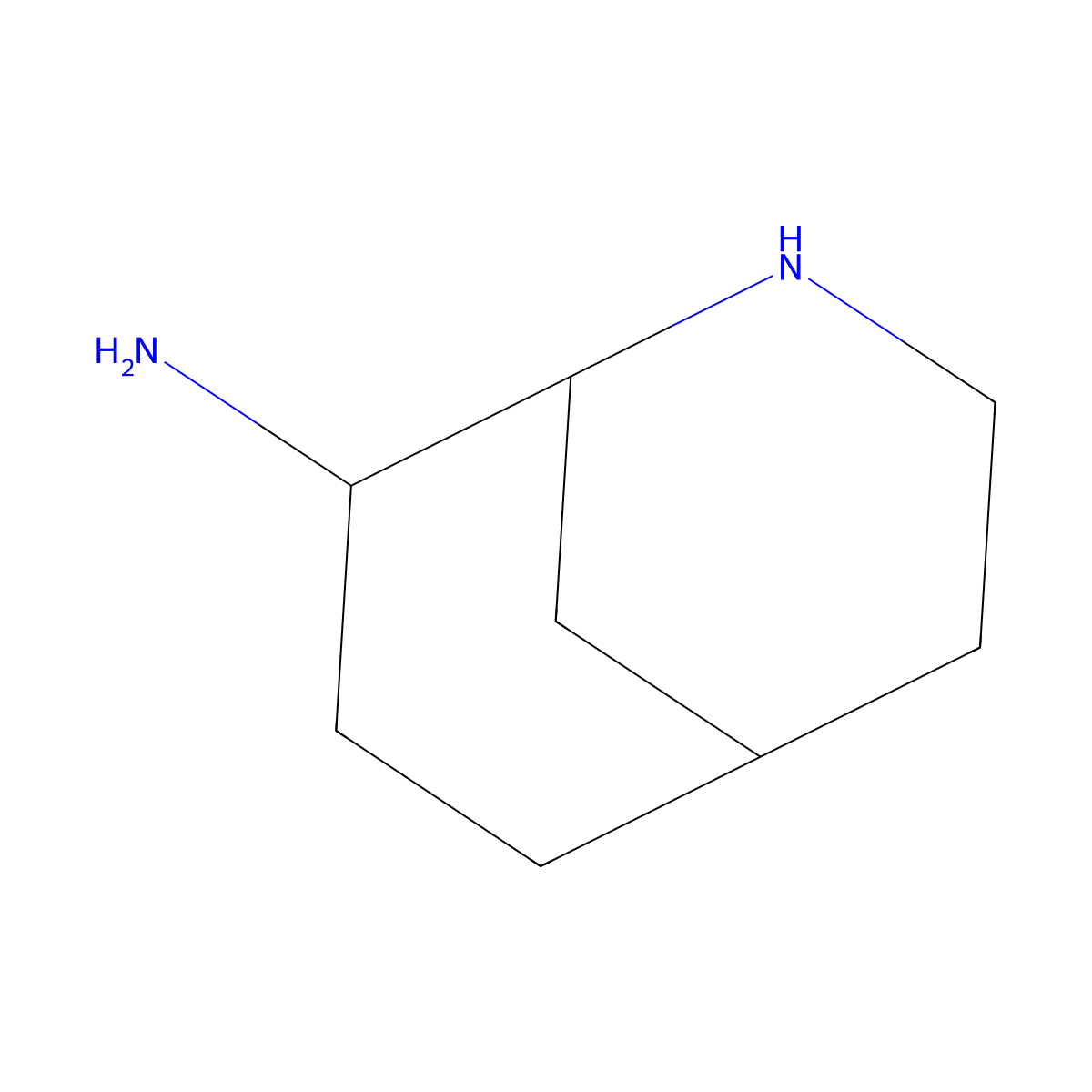 2-Azabicyclo[3.3.1]nonan-8-amine molecular structure, CAS 2282153-47-1
