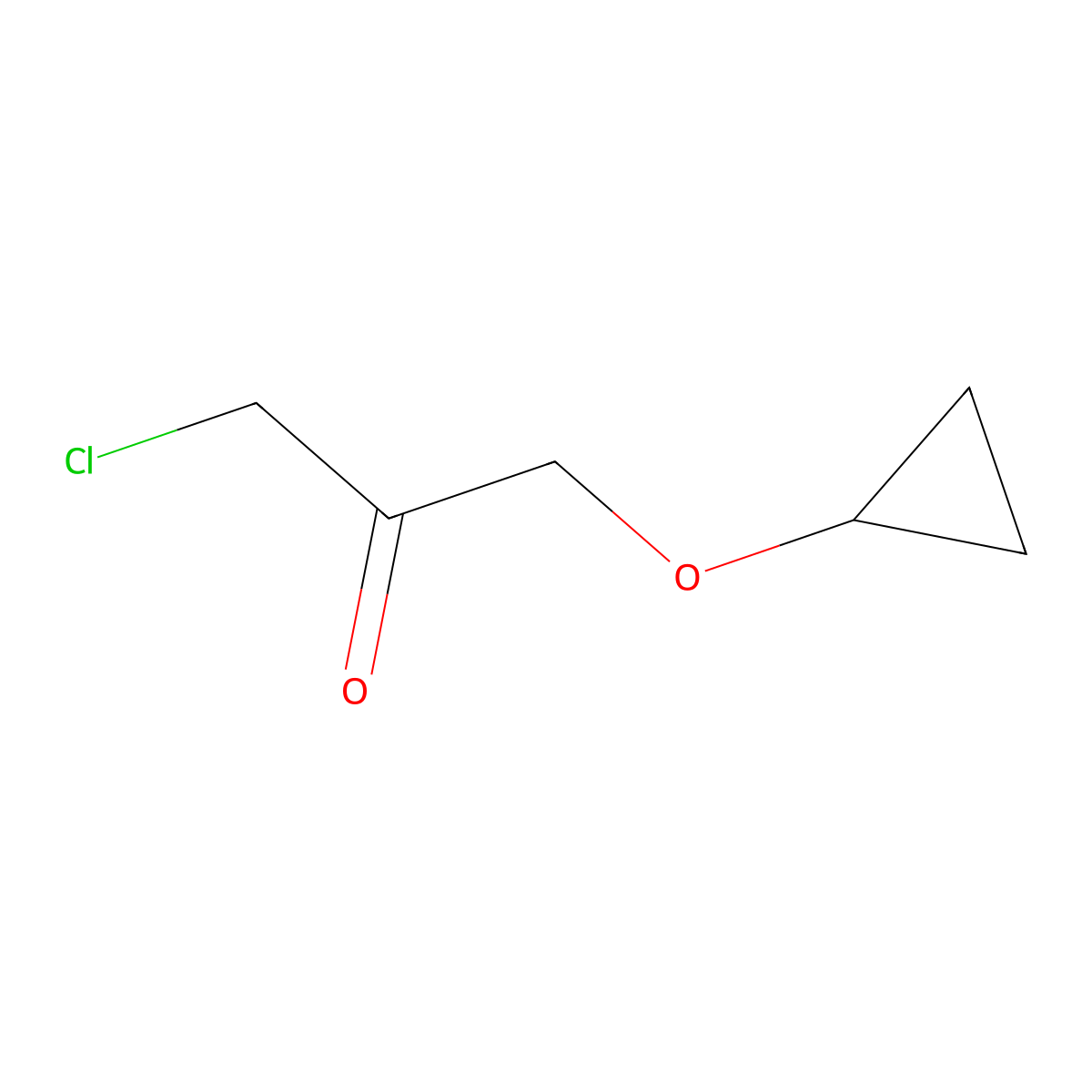1-Chloro-3-cyclopropoxypropan-2-one molecular structure, CAS 2282391-10-8