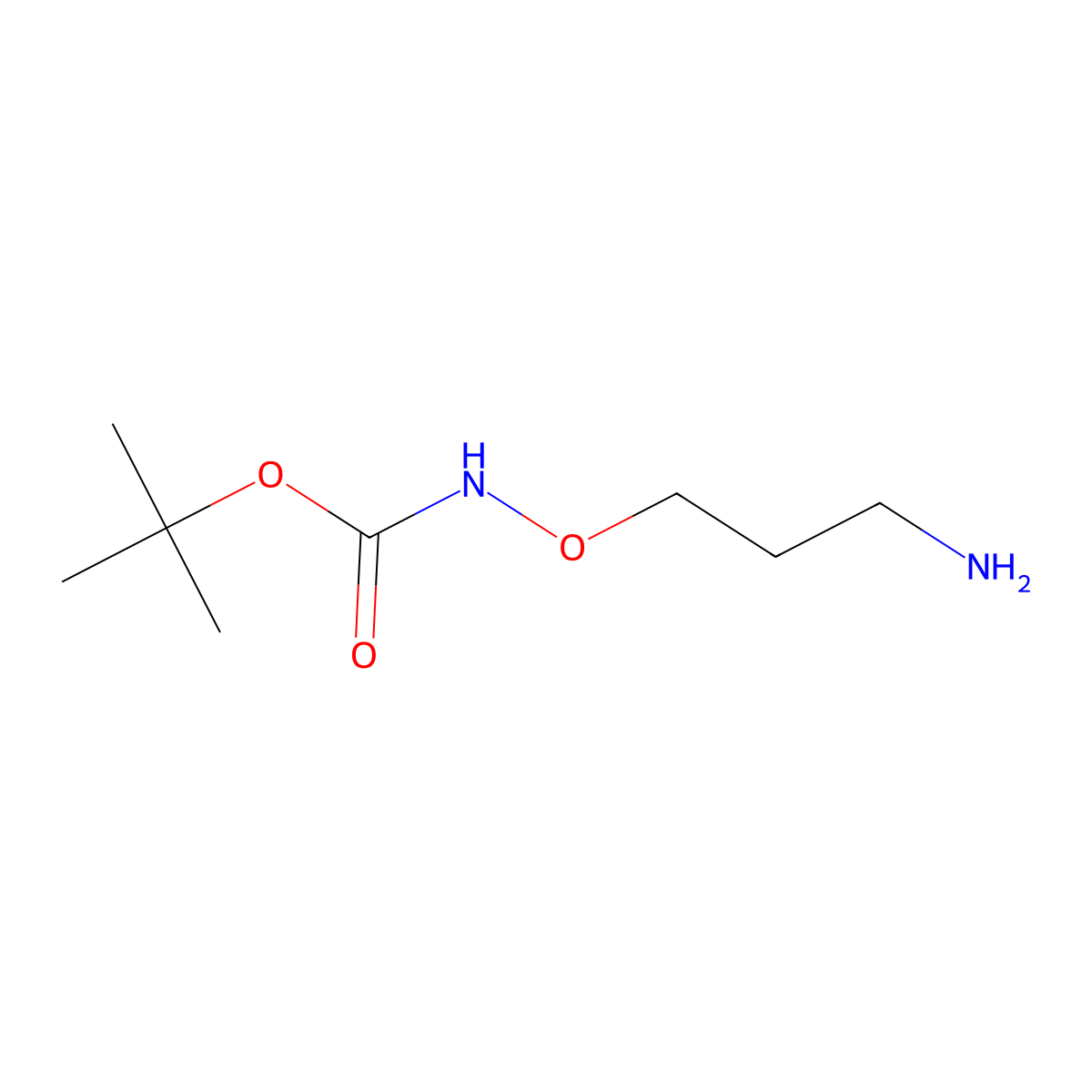 tert-butyl N-(3-aminopropoxy)carbamate molecular structure, CAS 228245-16-7