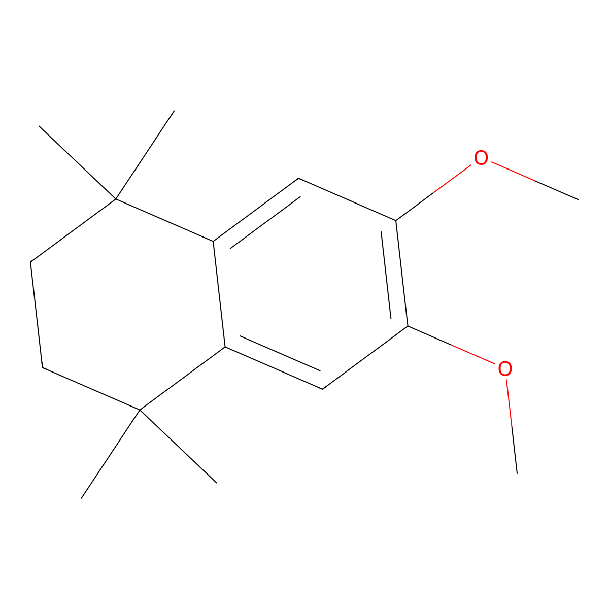 6,7-Dimethoxy-1,1,4,4-tetramethyl-1,2,3,4-tetrahydronaphthalene molecular structure, CAS 22825-00-9