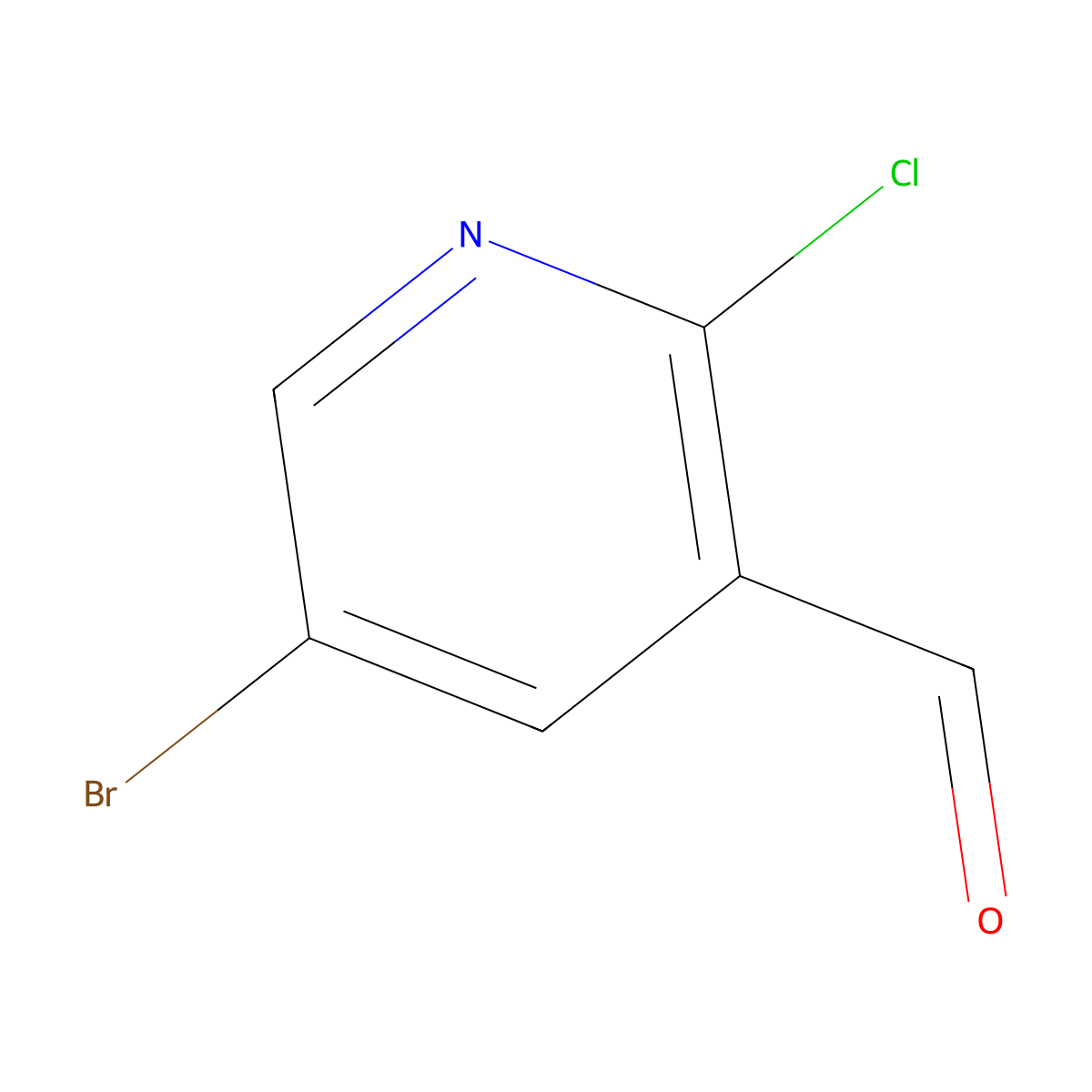 5-Bromo-2-chloronicotinaldehyde molecular structure, CAS 228251-24-9