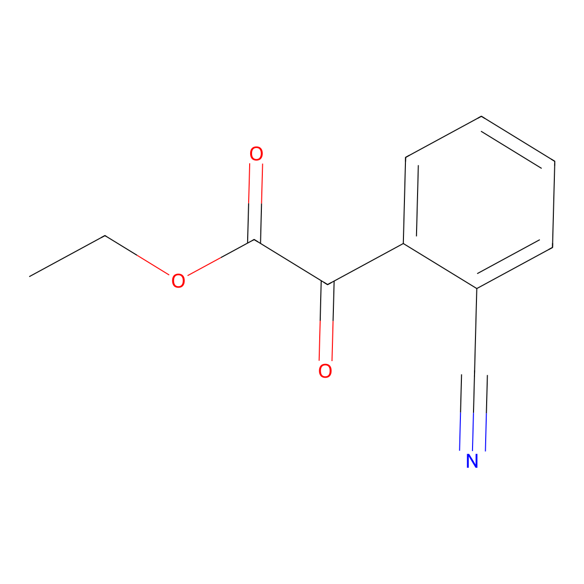 Ethyl 2-cyanobenzoylformate molecular structure, CAS 228259-44-7