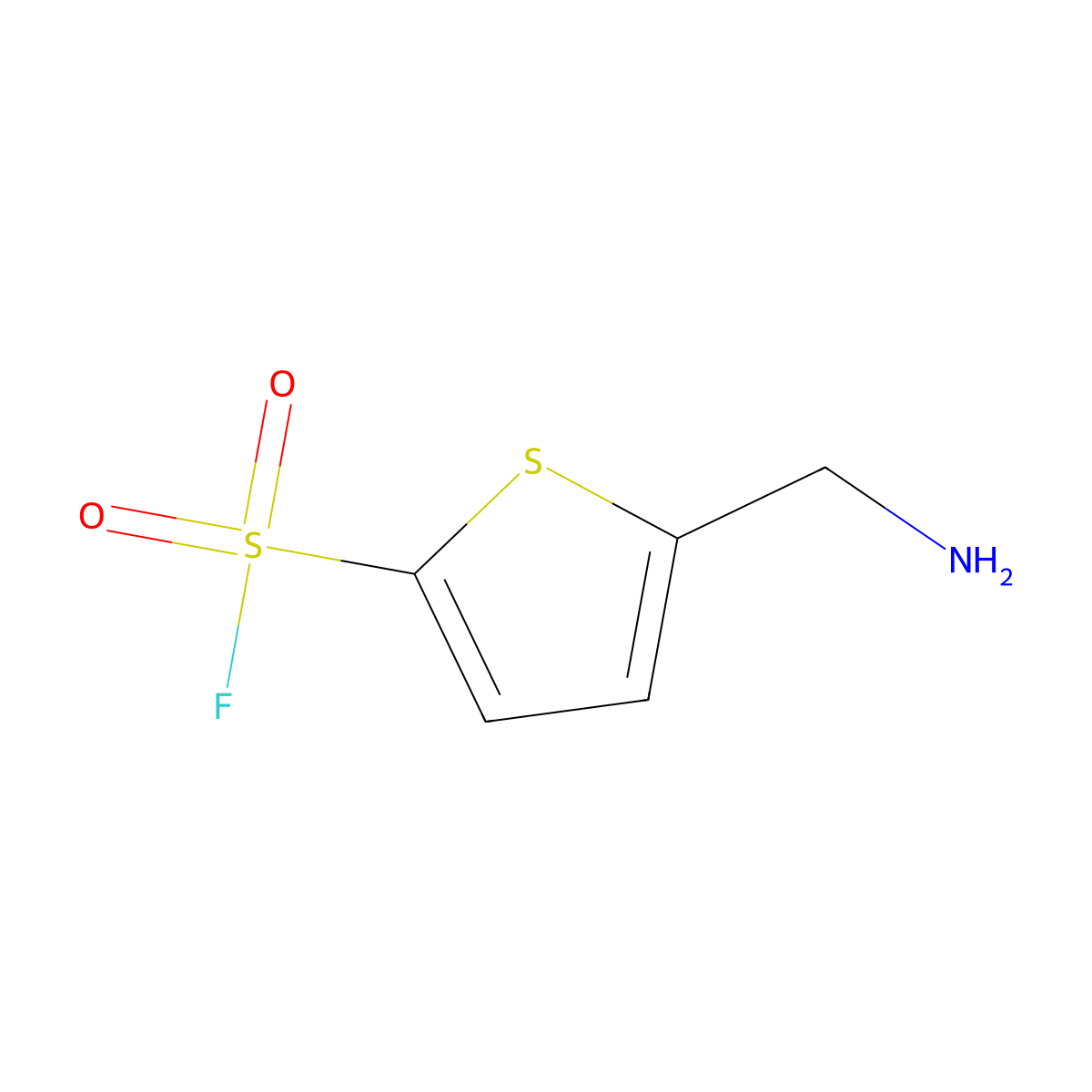 5-(Aminomethyl)thiophene-2-sulfonyl fluoride molecular structure, CAS 2282598-01-8