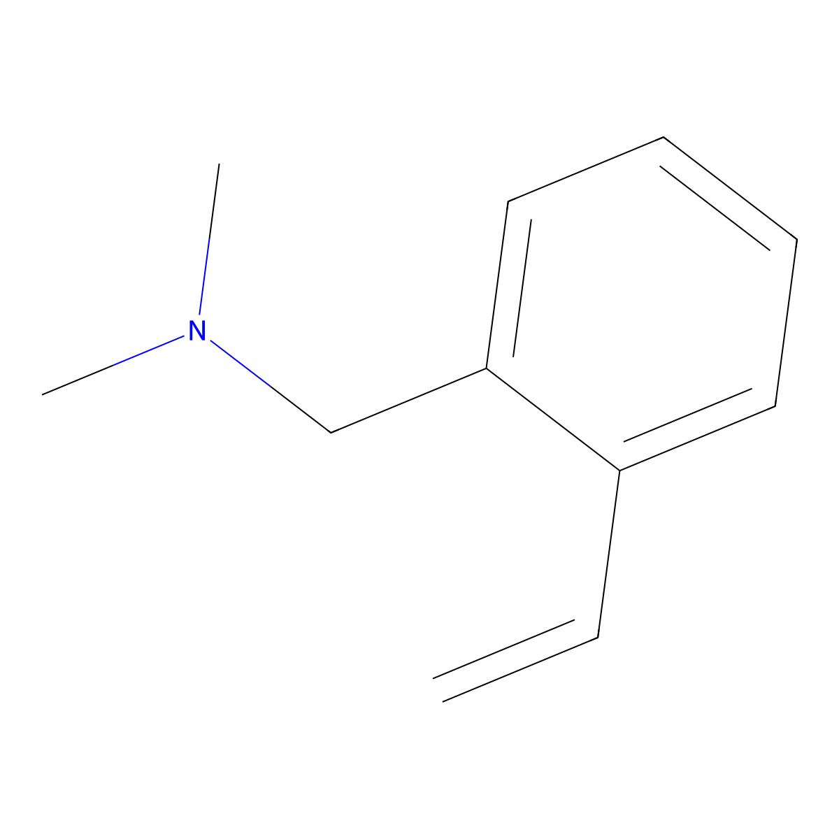 1-(2-Ethenylphenyl)-N,N-dimethylmethanamine molecular structure, CAS 22826-55-7