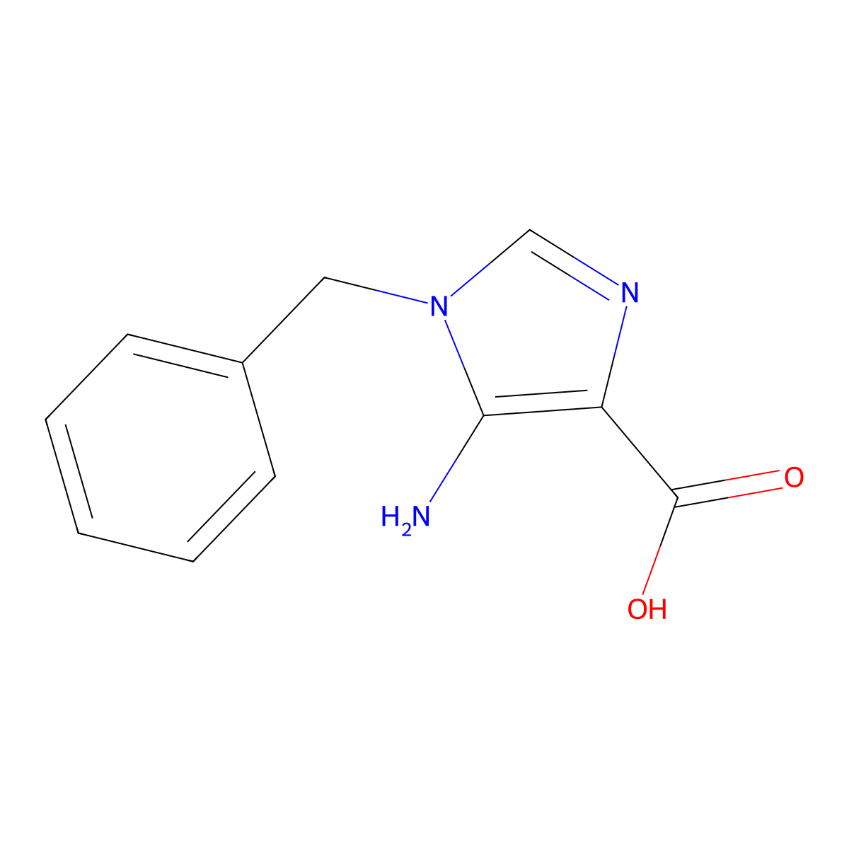 5-Amino-1-benzyl-1H-imidazole-4-carboxylic acid molecular structure, CAS 228262-99-5