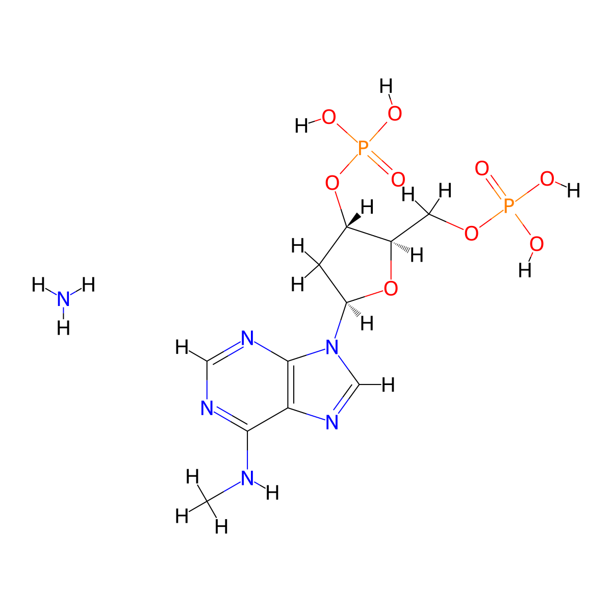 MRS2179 ammonium salt molecular structure, CAS 228264-19-5