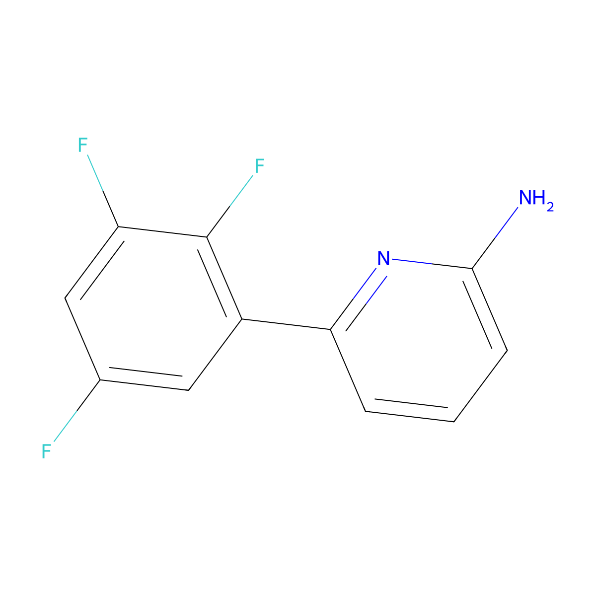 6-(2,3,5-Trifluorophenyl)-2-pyridinamine molecular structure, CAS 2282640-19-9