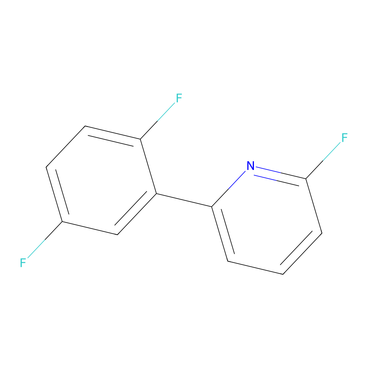 2-(2,5-Difluorophenyl)-6-fluoropyridine molecular structure, CAS 2282670-52-2