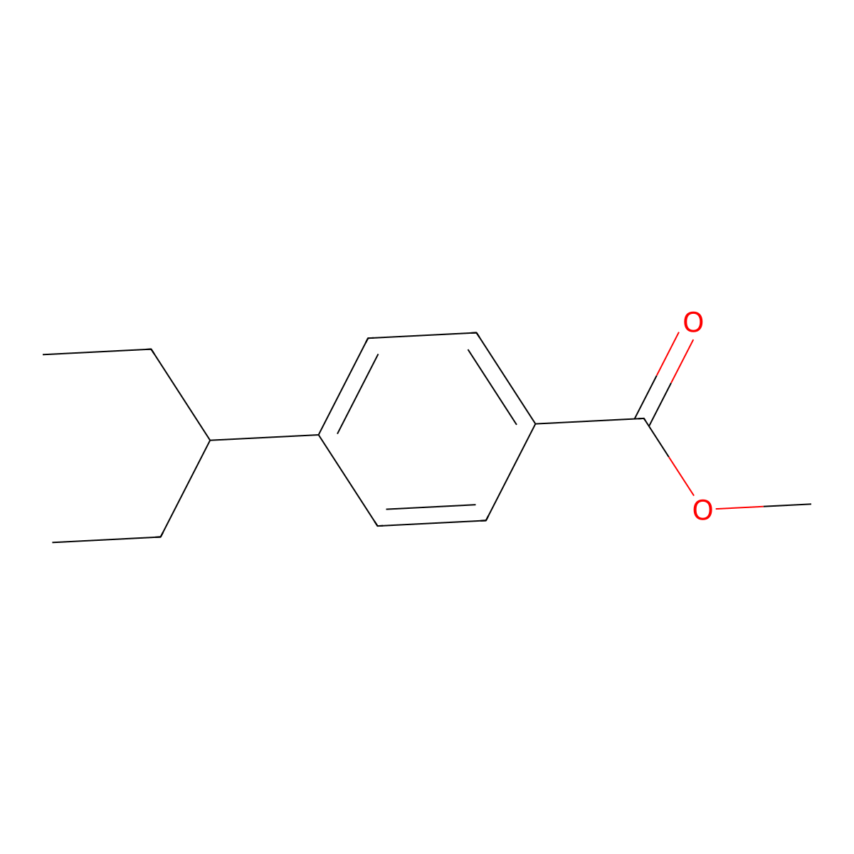 Methyl 4-(1-ethylpropyl)benzoate molecular structure, CAS 2282709-53-7