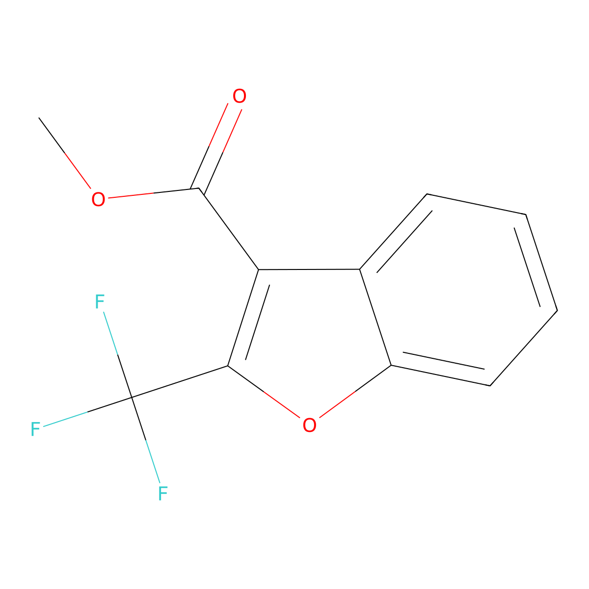 Methyl2-(trifluoromethyl)-1-benzofuran-3-carboxylate molecular structure, CAS 2282734-17-0