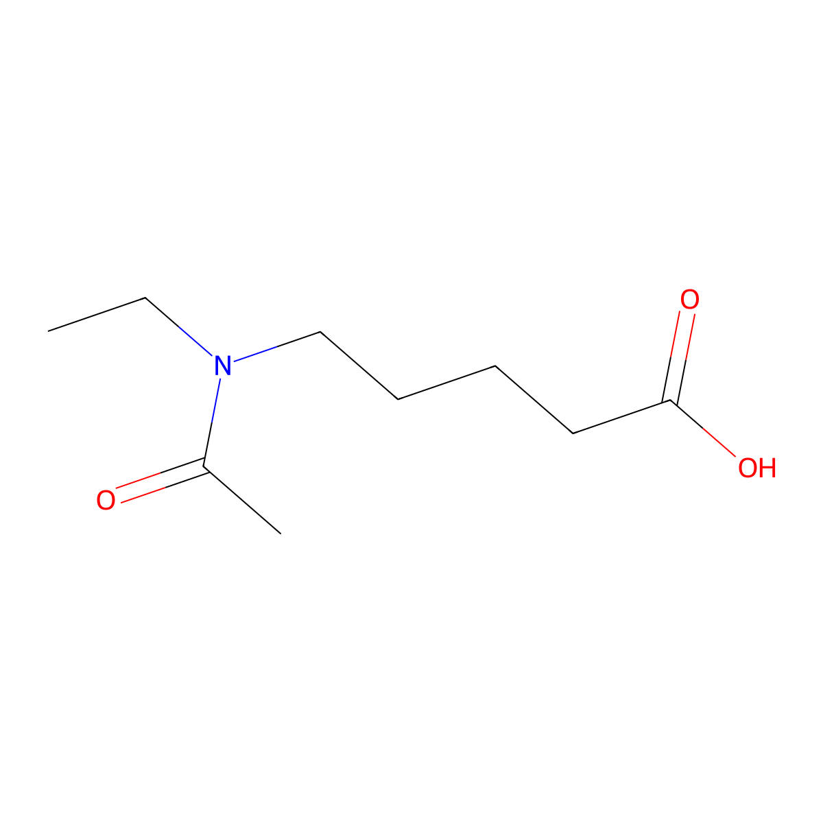 5-(N-ethylacetamido)pentanoic acid molecular structure, CAS 2282830-08-2