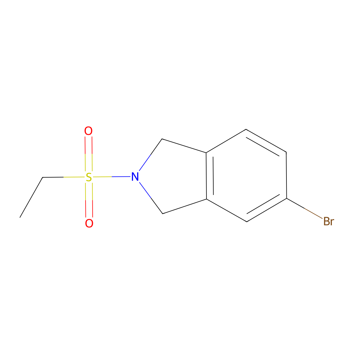 5-Bromo-2-(ethylsulfonyl)isoindoline molecular structure, CAS 2282840-51-9
