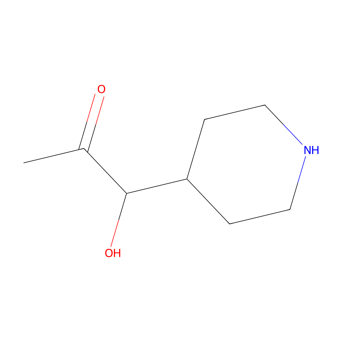 1-Hydroxy-1-(piperidin-4-yl)propan-2-one molecular structure, CAS 2282980-75-8