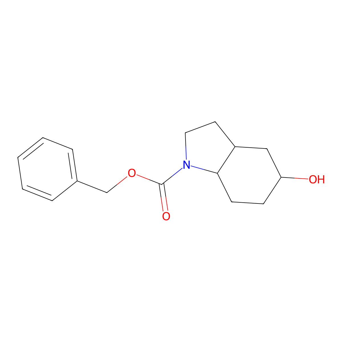 benzyl 5-hydroxy-octahydro-1H-indole-1-carboxylate molecular structure, CAS 2283009-09-4