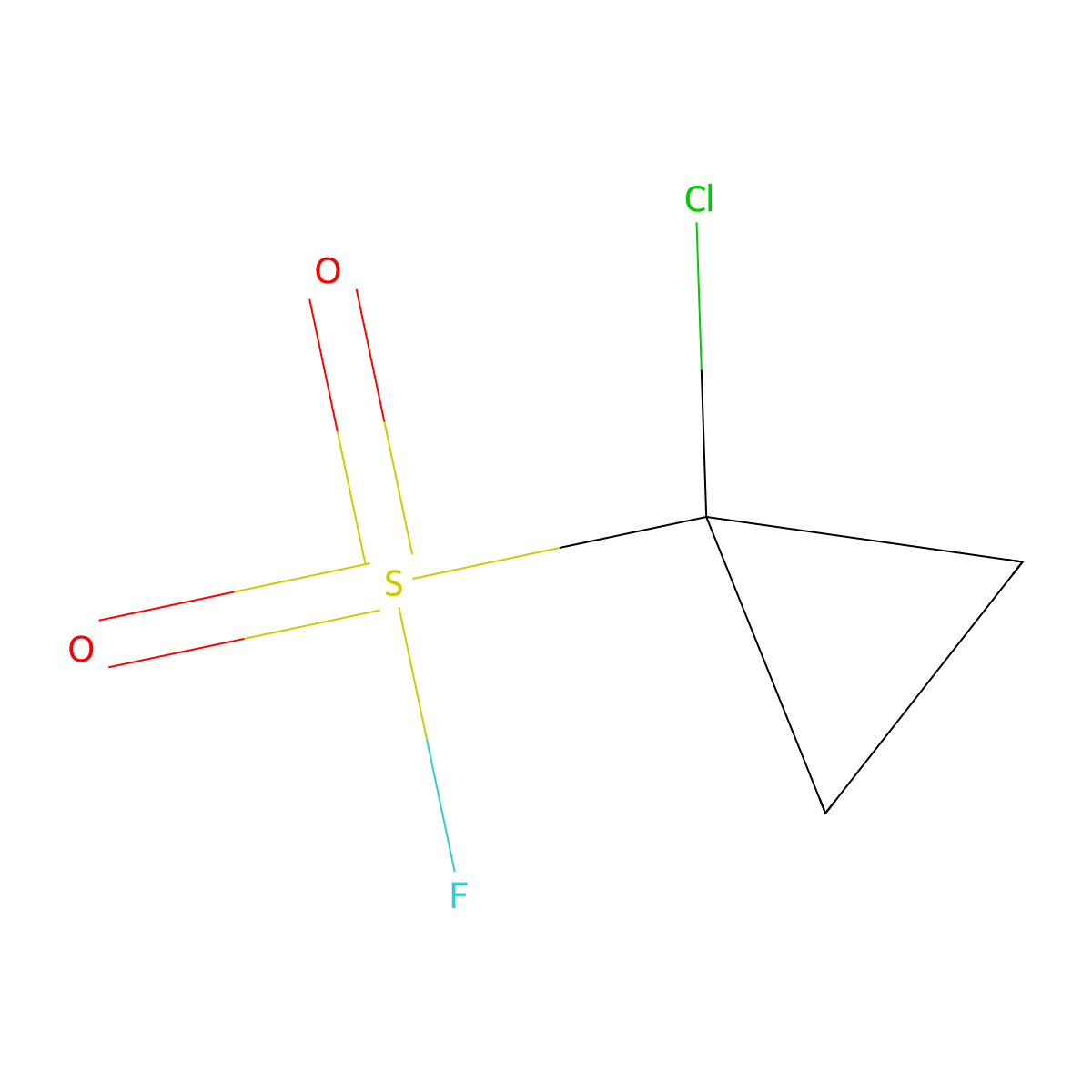 1-Chlorocyclopropane-1-sulfonyl fluoride molecular structure, CAS 2283044-06-2