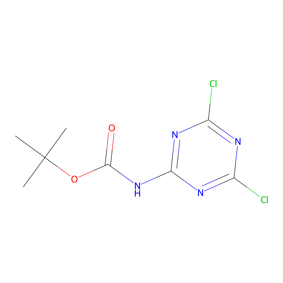 tert-butyl N-(dichloro-1,3,5-triazin-2-yl)carbamate molecular structure, CAS 2283046-73-9
