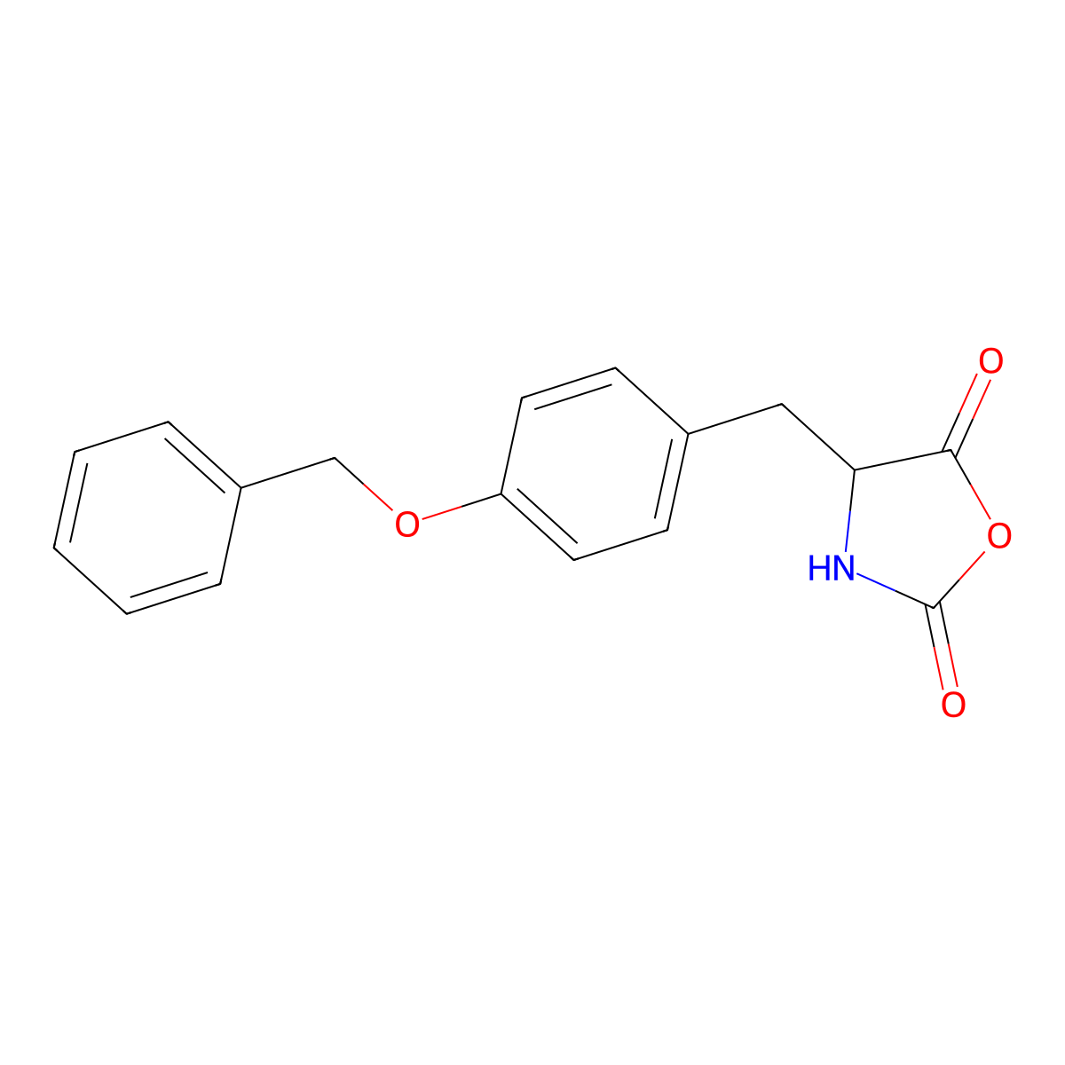 (S)-4-[4-(Benzyloxy)benzyl]oxazolidine-2,5-dione molecular structure, CAS 22831-96-5