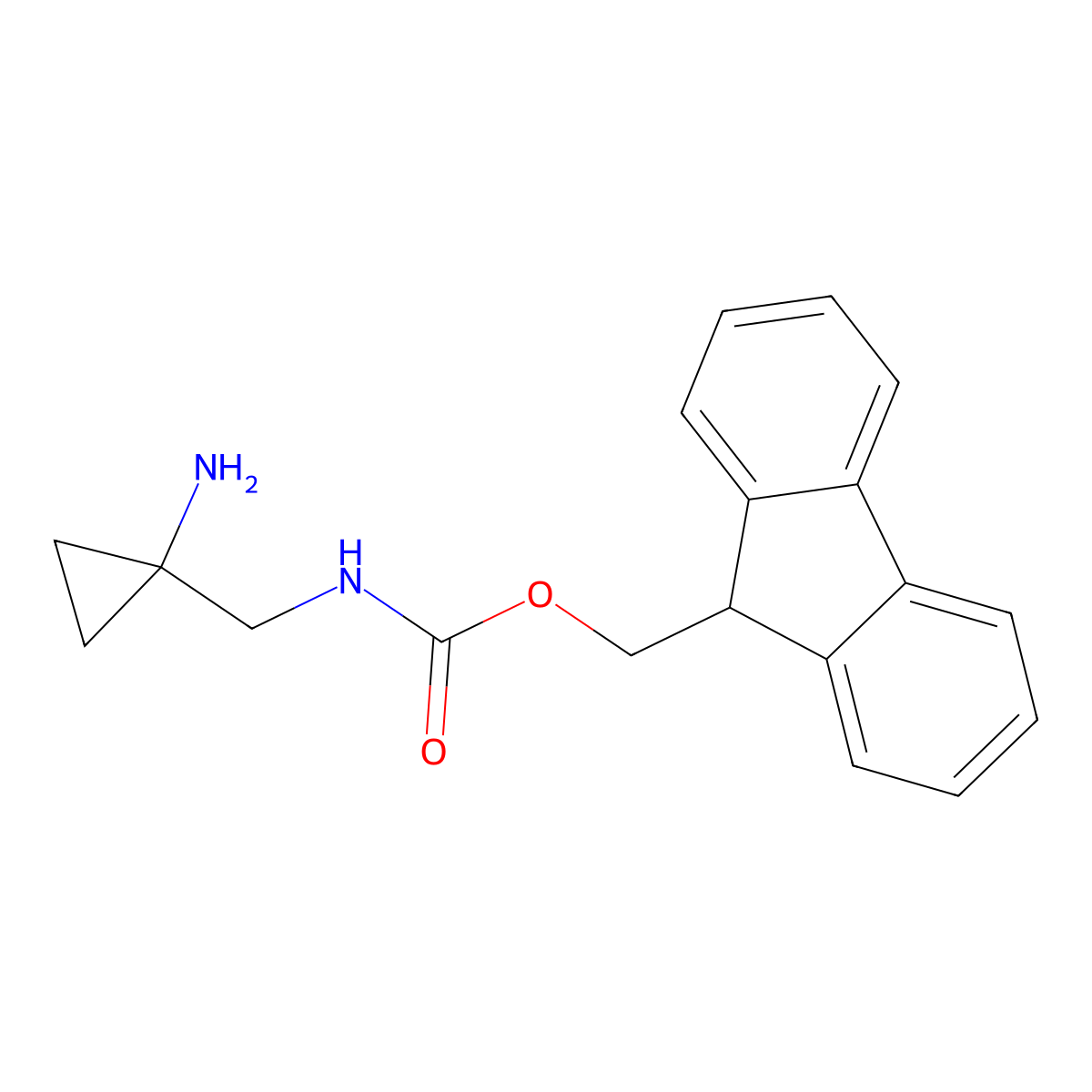 1-(N-Fmoc-aminomethyl)cyclopropanamine HCl molecular structure, CAS 2283108-98-3