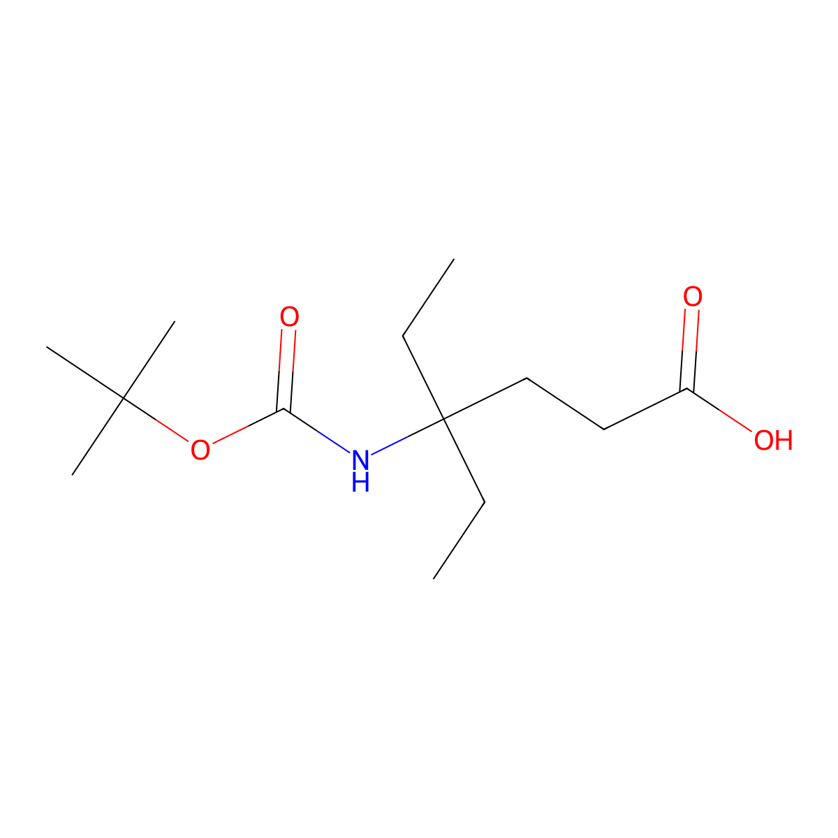 4-{[(Tert-butoxy)carbonyl]amino}-4-ethylhexanoic acid molecular structure, CAS 2283258-49-9