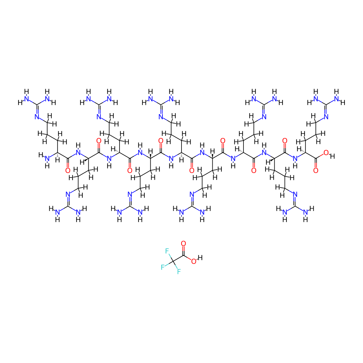 (Arg)9 TFA molecular structure, CAS 2283335-13-5
