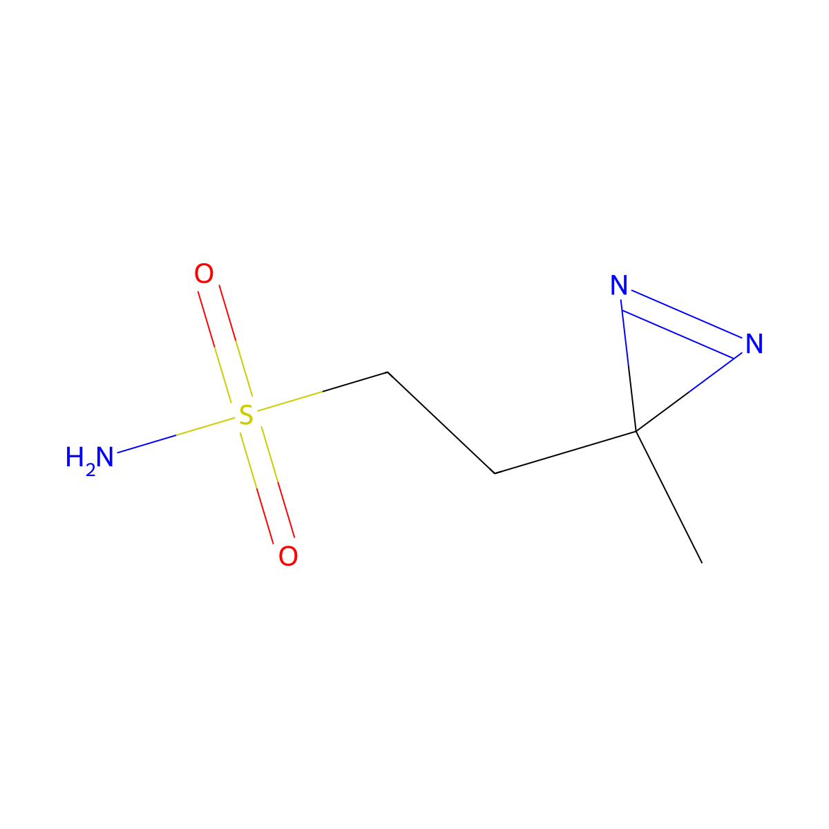 2-(3-methyl-3H-diazirin-3-yl)ethane-1-sulfonamide molecular structure, CAS 2283337-47-1