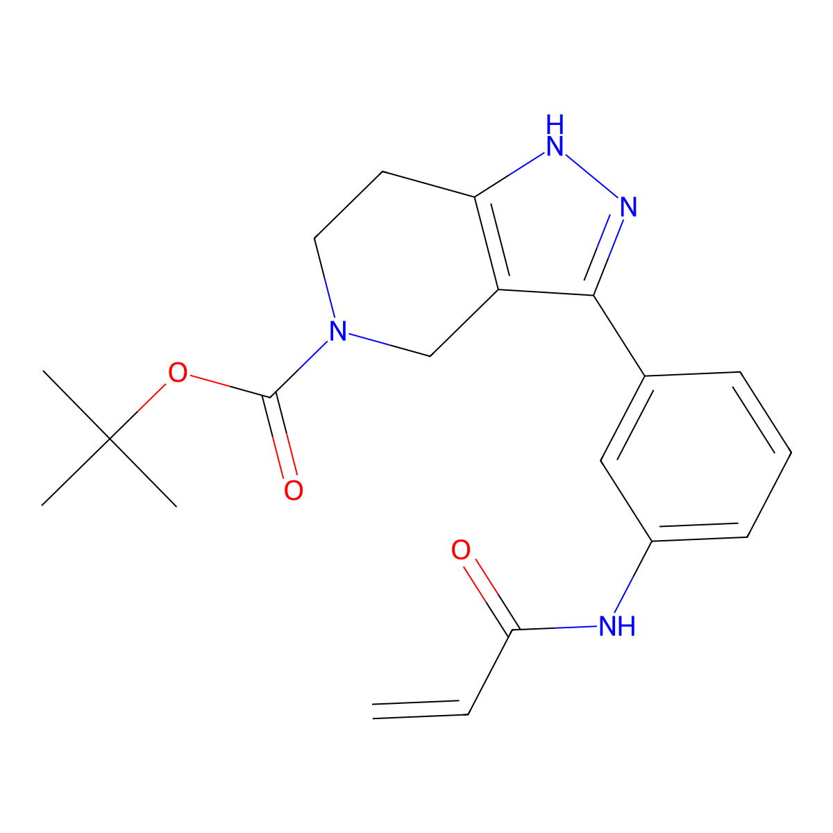 1,1-Dimethylethyl 1,4,6,7-tetrahydro-3-[3-[(1-oxo-2-propen-1-YL)amino]phenyl]-5H-pyrazolo[4,3-C]pyridine-5-carboxylate molecular structure, CAS 2283355-62-2
