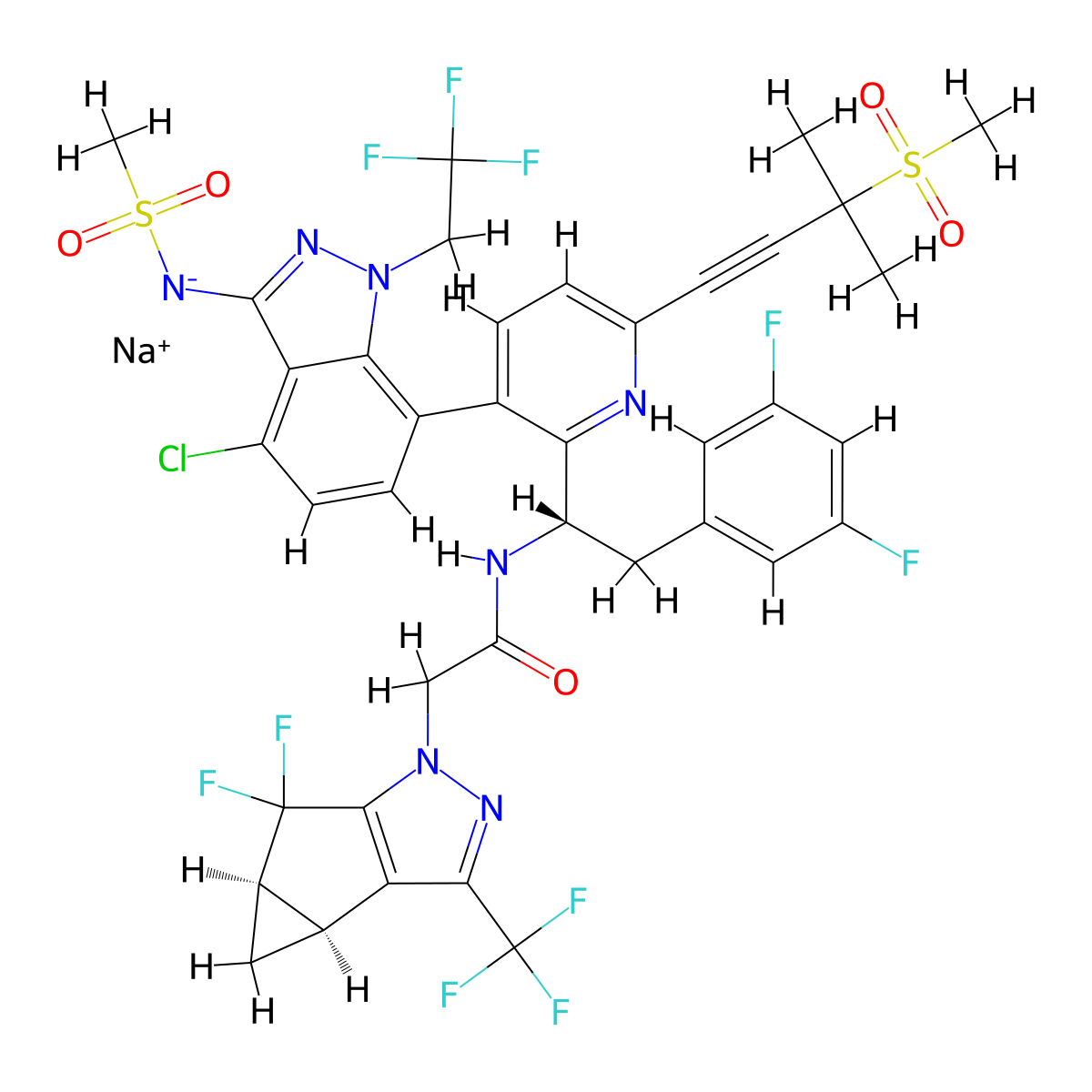 Lenacapavir Sodium molecular structure, CAS 2283356-12-5