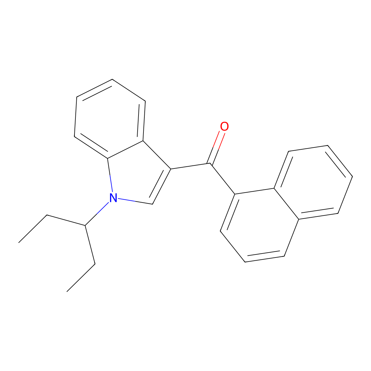 JWH 018 N-(1-ethylpropyl) isomer molecular structure, CAS 2283389-75-1
