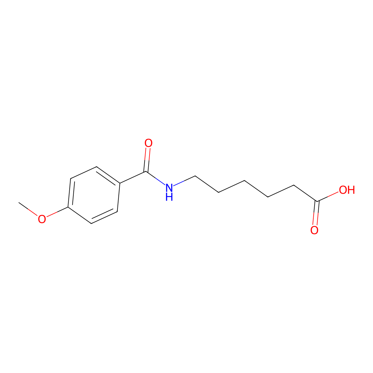 6-[(4-Methoxybenzoyl)amino]hexanoic acid molecular structure, CAS 22834-47-5