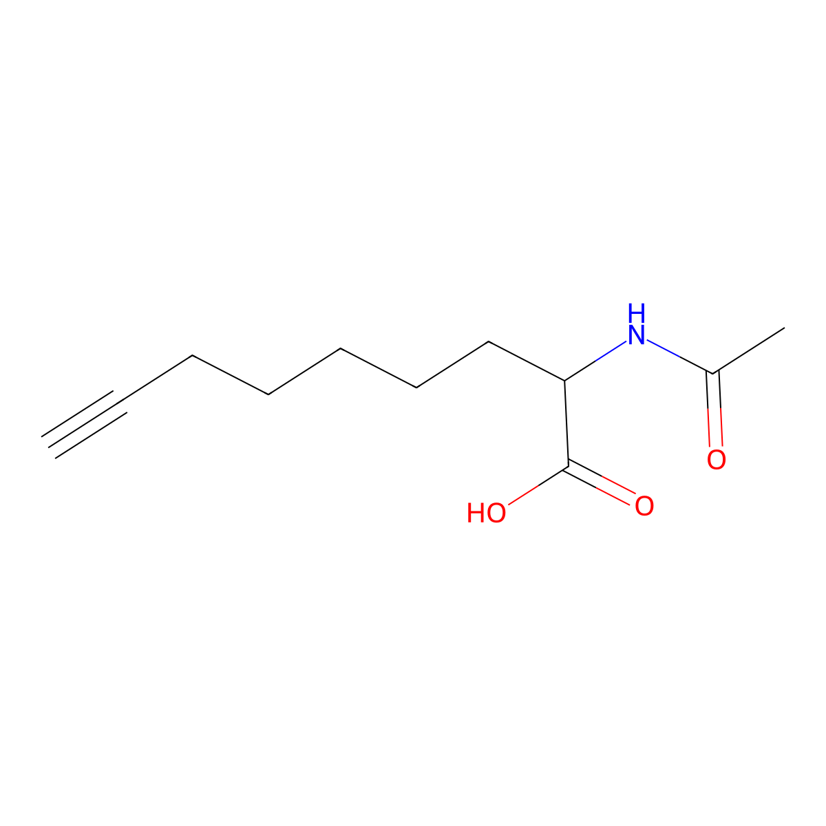 2-Acetamidonon-8-ynoic acid molecular structure, CAS 2283404-60-2