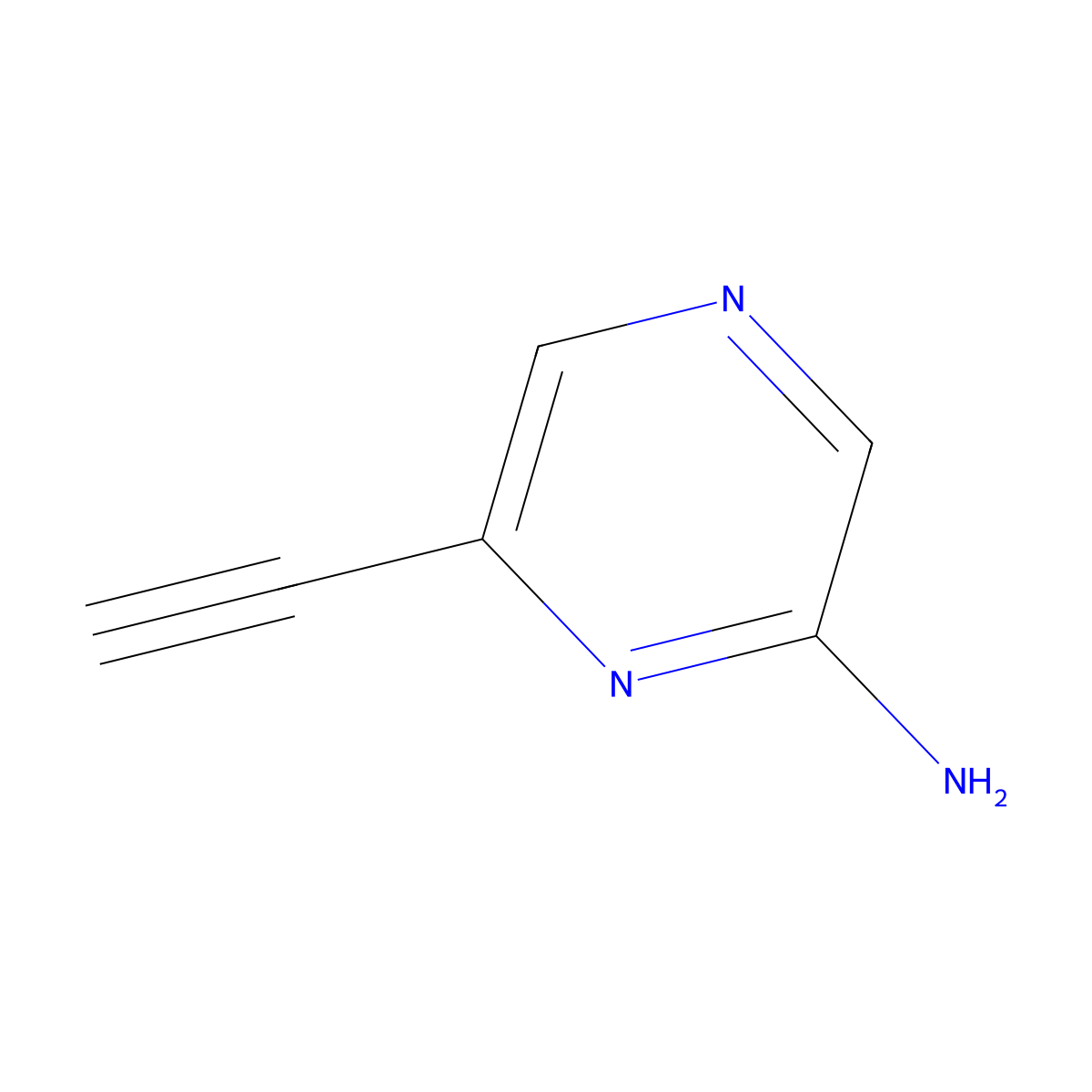6-Ethynylpyrazin-2-amine molecular structure, CAS 2283499-03-4