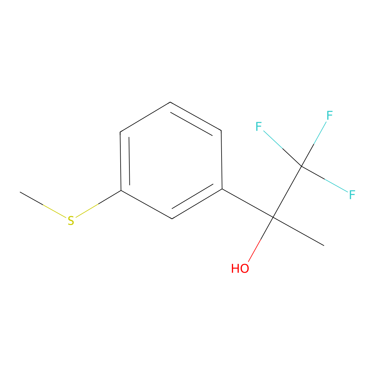 1,1,1-Trifluoro-2-(3-(methylthio)phenyl)propan-2-ol molecular structure, CAS 2283526-24-7