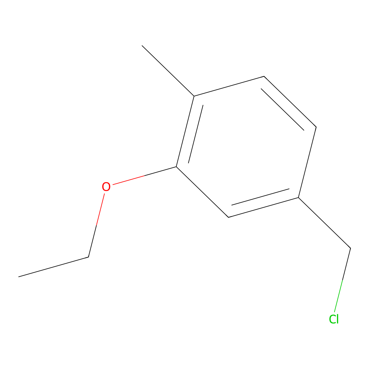 4-(Chloromethyl)-2-ethoxy-1-methylbenzene molecular structure, CAS 2283543-83-7