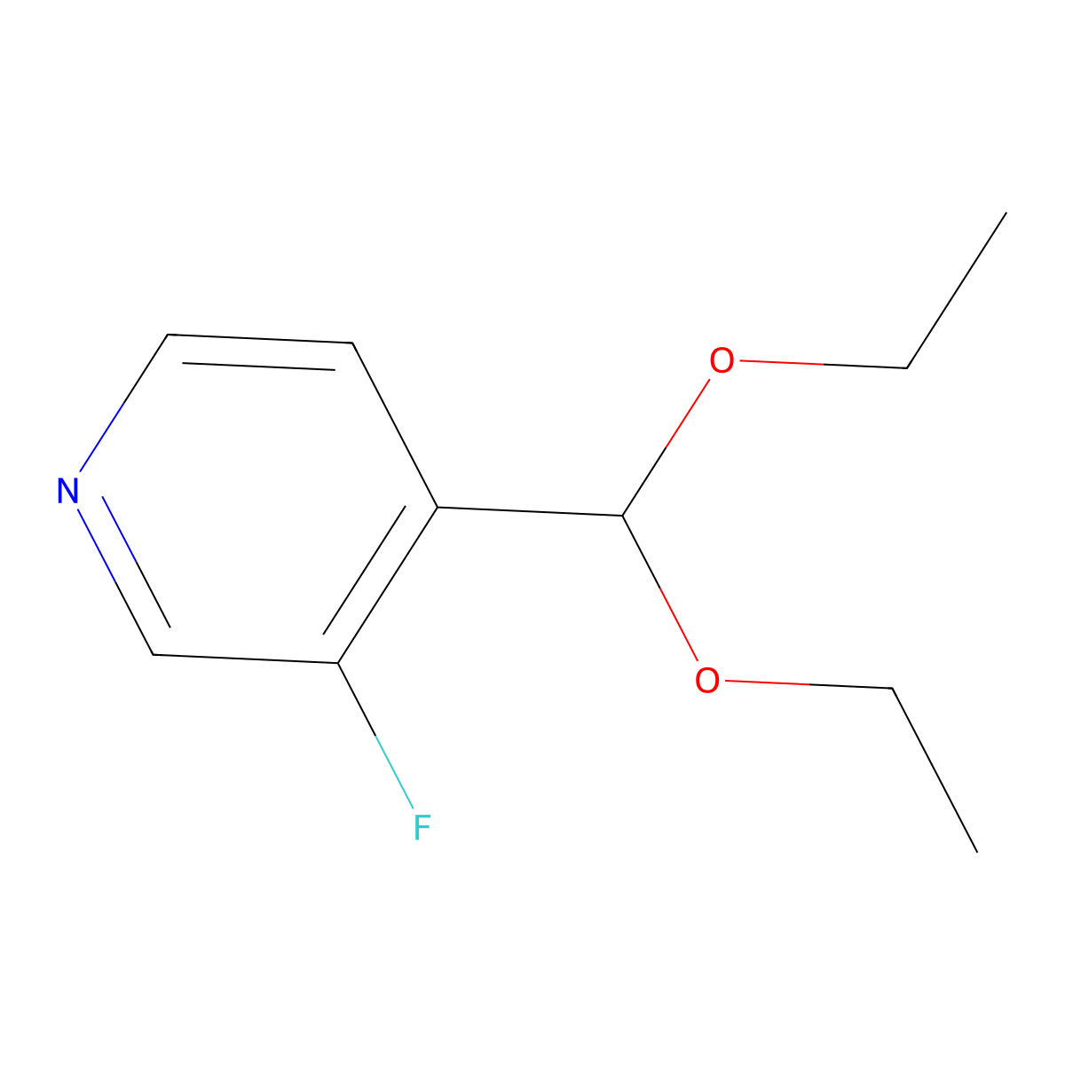4-(Diethoxymethyl)-3-fluoropyridine molecular structure, CAS 2283558-16-5