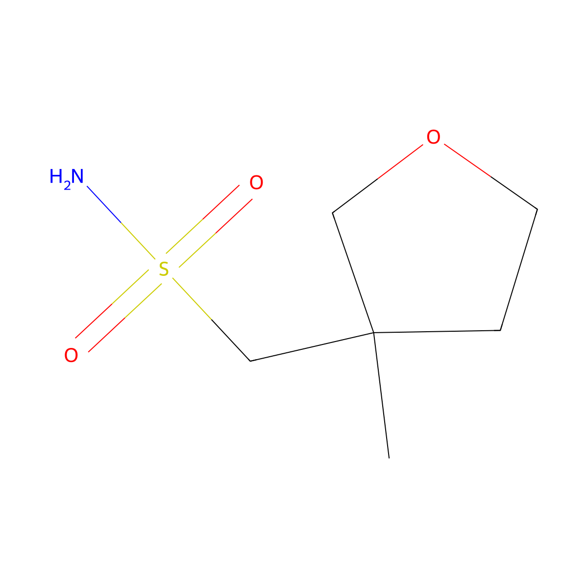 (3-Methyloxolan-3-yl)methanesulfonamide molecular structure, CAS 2283681-69-4