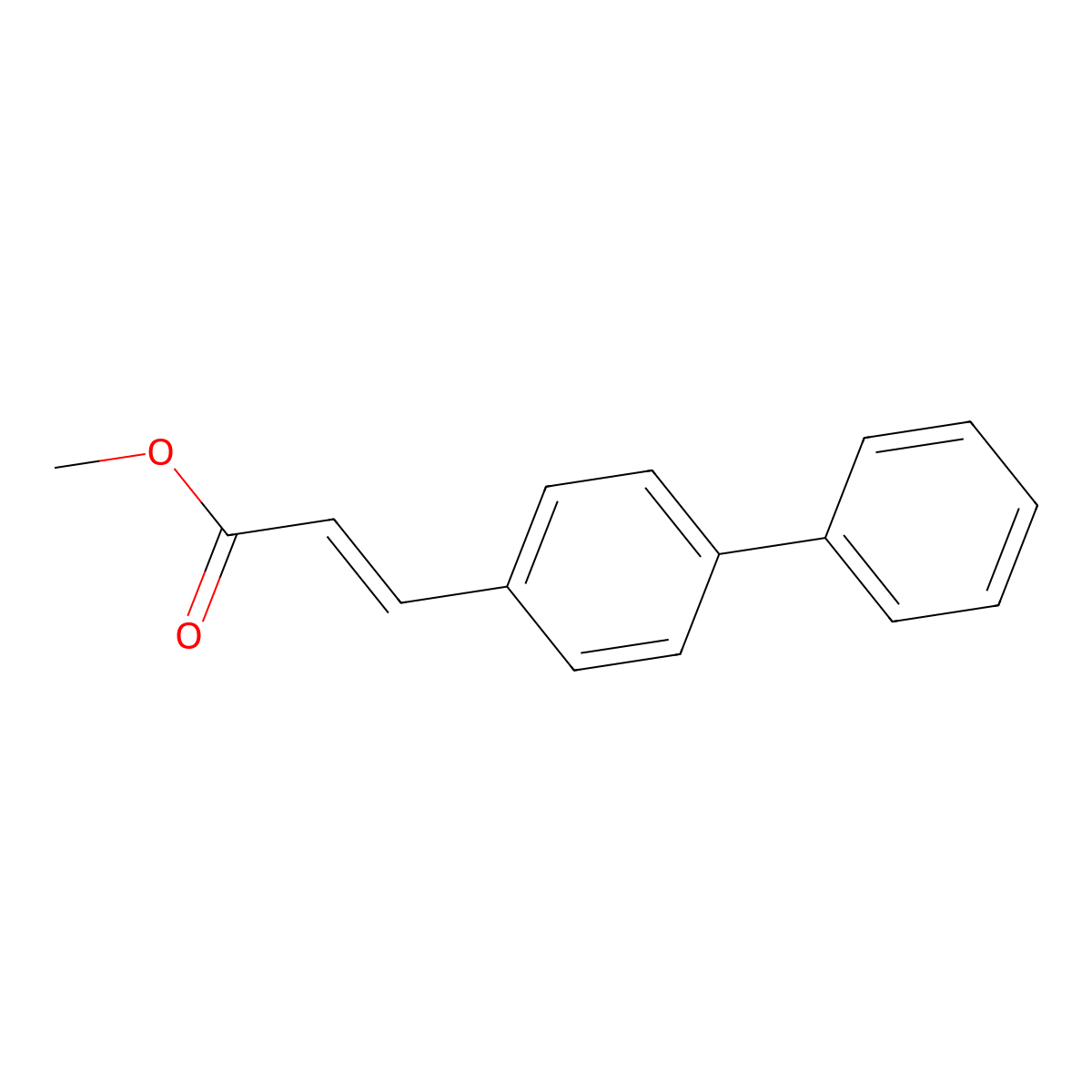 (E)-Methyl 3-([1,1'-biphenyl]-4-yl)acrylate molecular structure, CAS 22837-75-8
