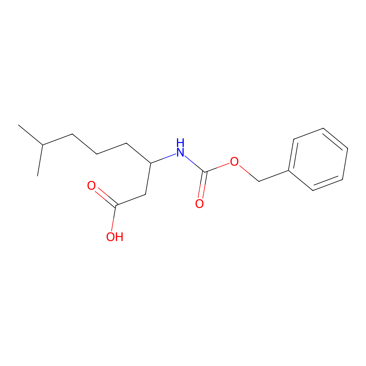 3-{[(Benzyloxy)carbonyl]amino}-7-methyloctanoic acid molecular structure, CAS 2283702-39-4