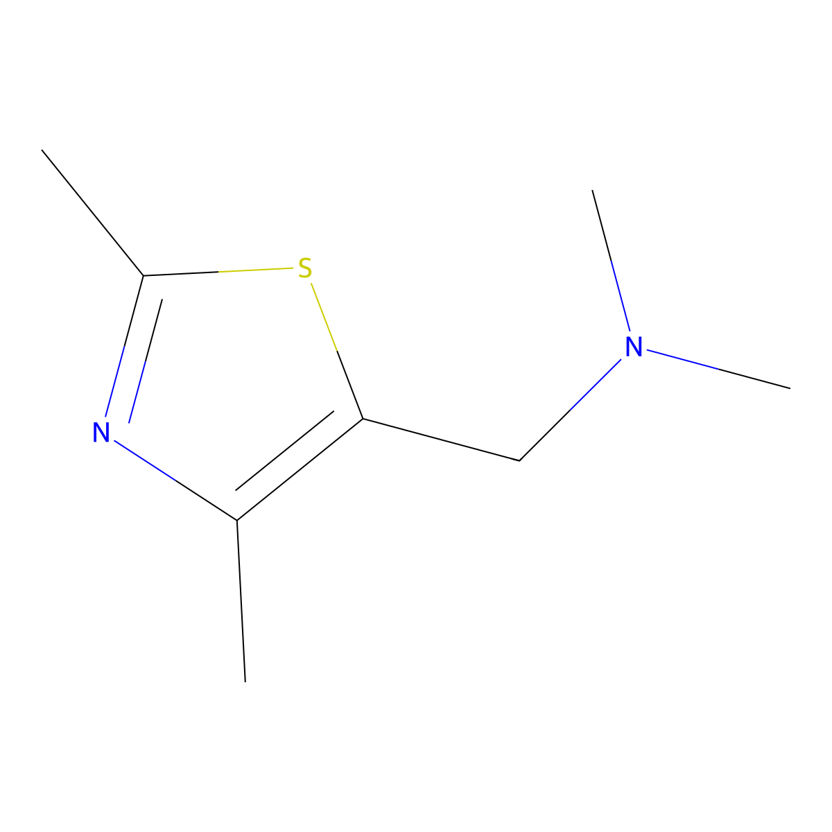 [(2,4-Dimethyl-1,3-thiazol-5-yl)methyl]dimethylamine molecular structure, CAS 2283725-92-6