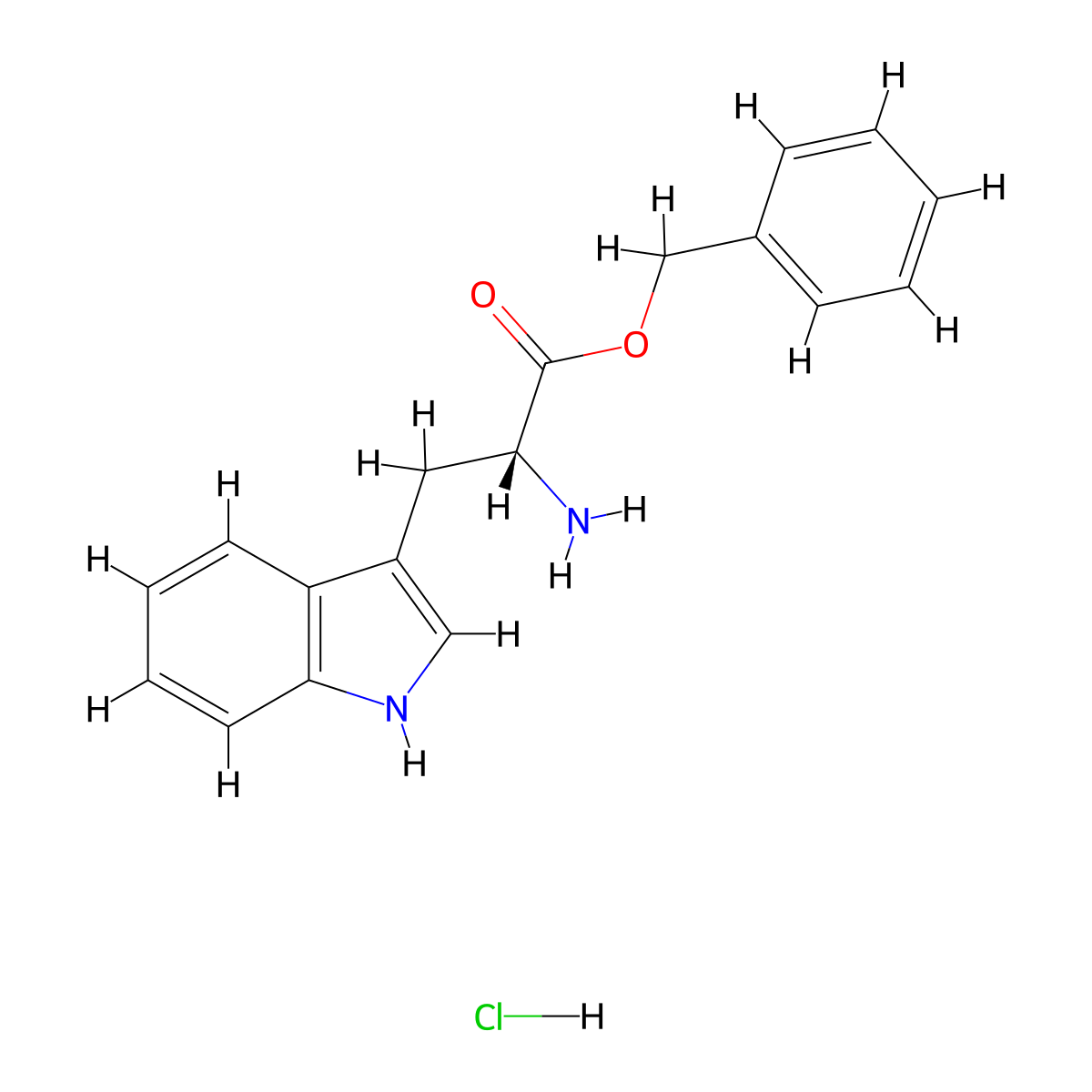 H-D-Trp-OBzl.HCl molecular structure, CAS 22839-16-3