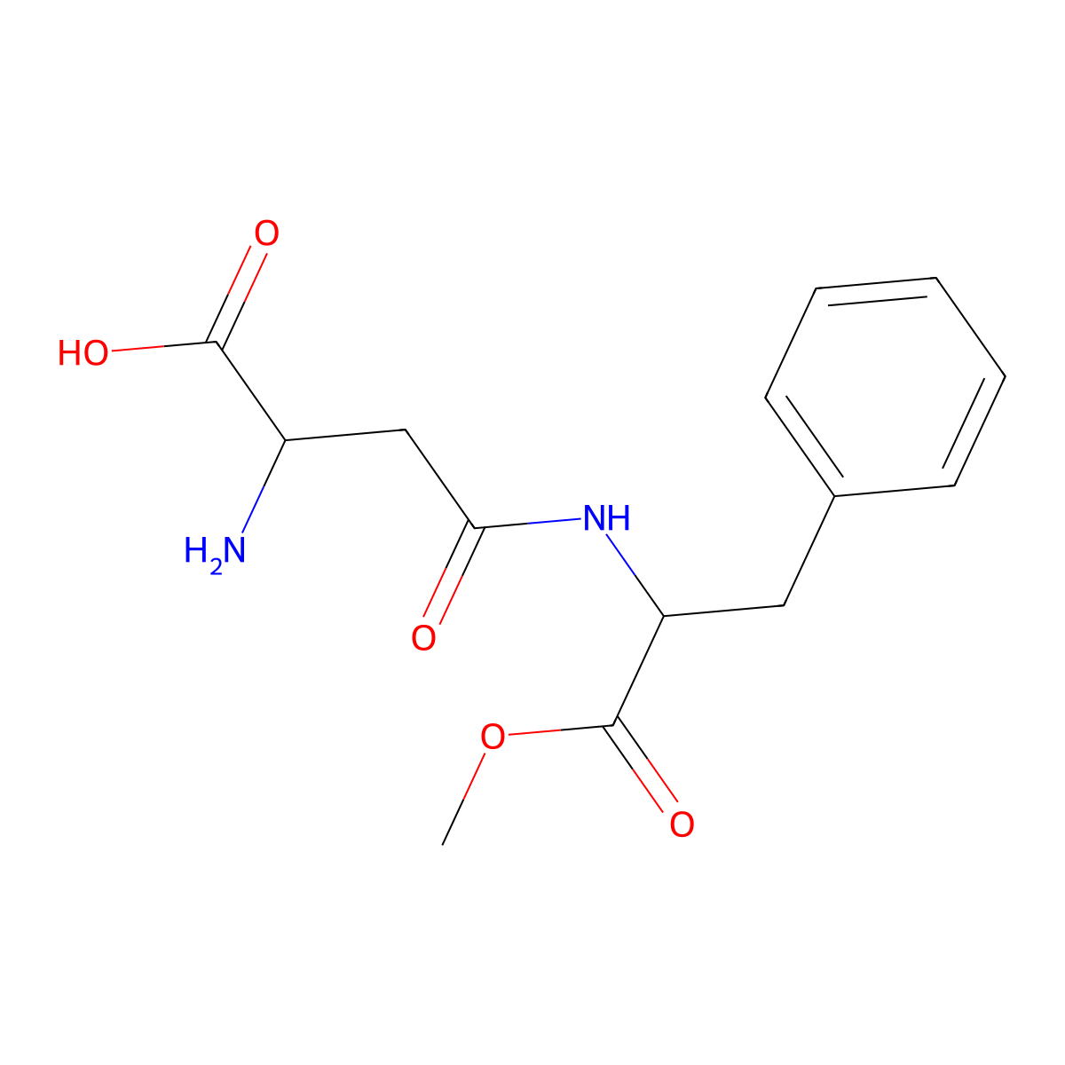 beta-Aspartame molecular structure, CAS 22839-61-8