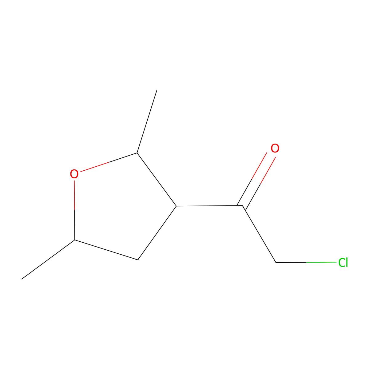 2-Chloro-1-(2,5-dimethyloxolan-3-yl)ethanone molecular structure, CAS 2283966-35-6