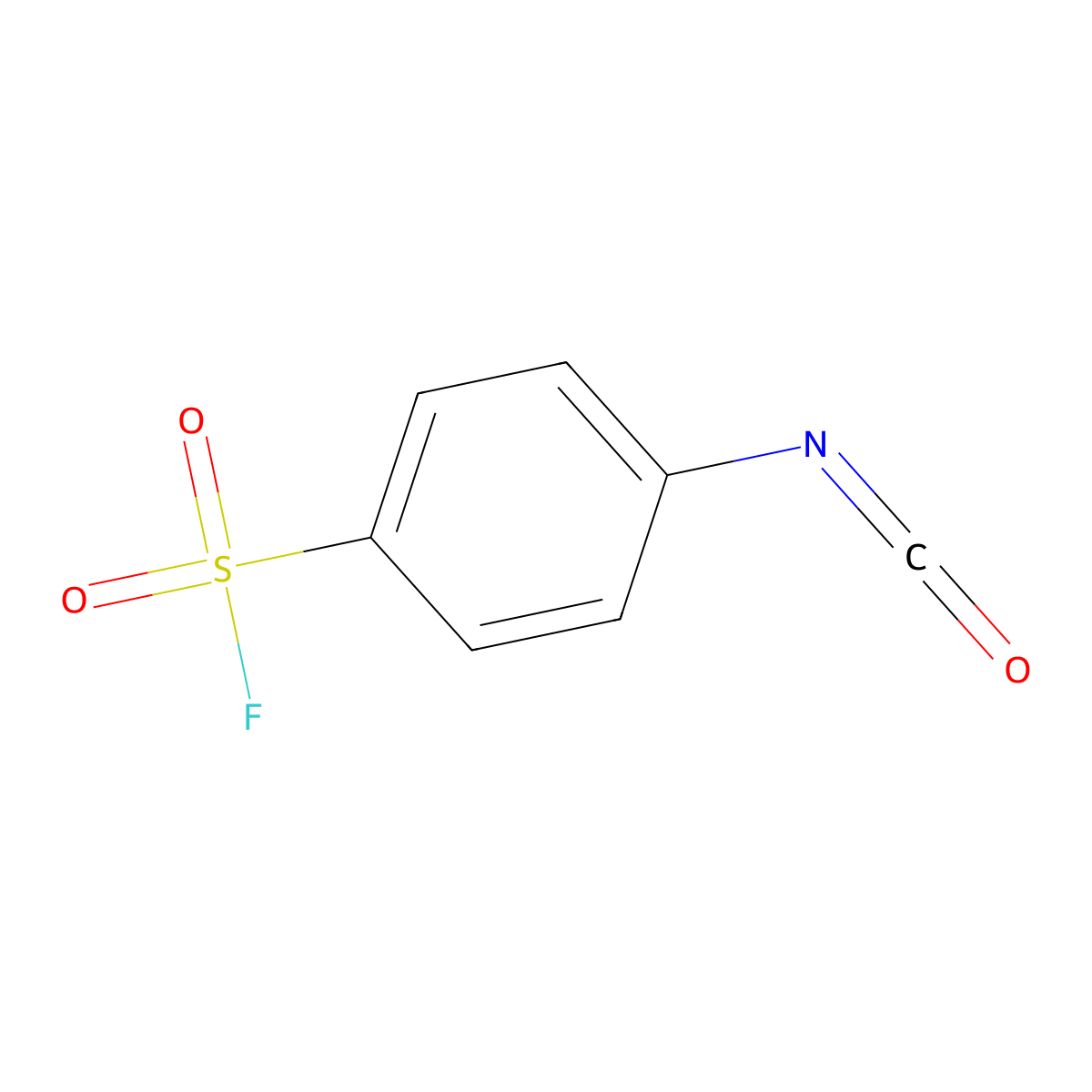 4-Isocyanatobenzene-1-sulfonyl fluoride molecular structure, CAS 2284-35-7