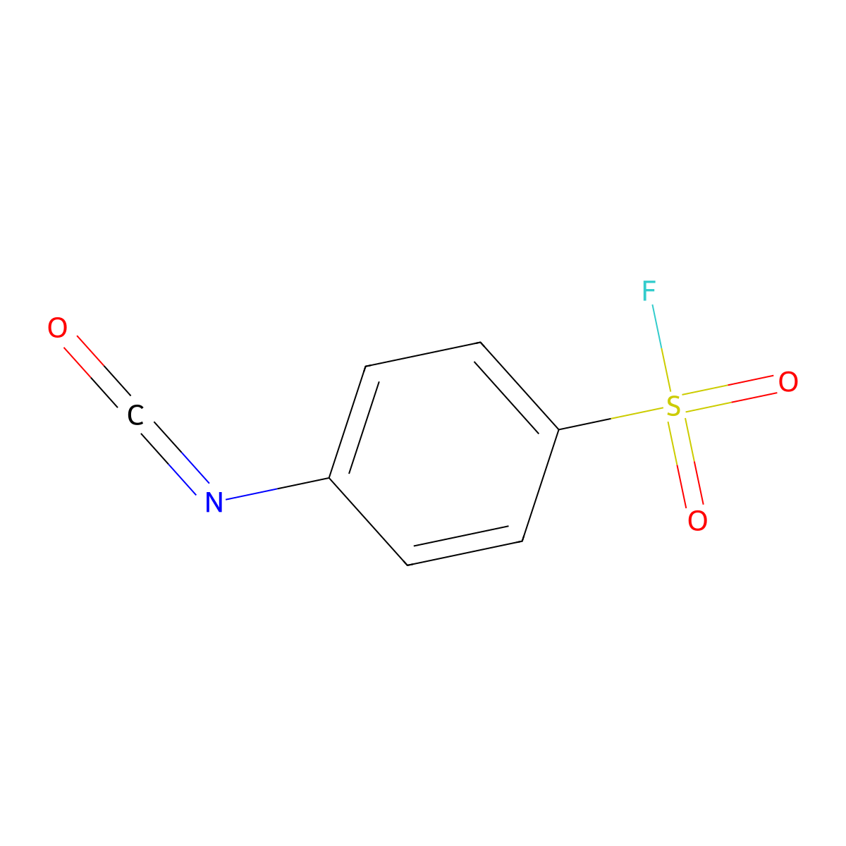 4-Isocyanatobenzene-1-sulfonyl fluoride molecular structure, CAS 2284-35-7